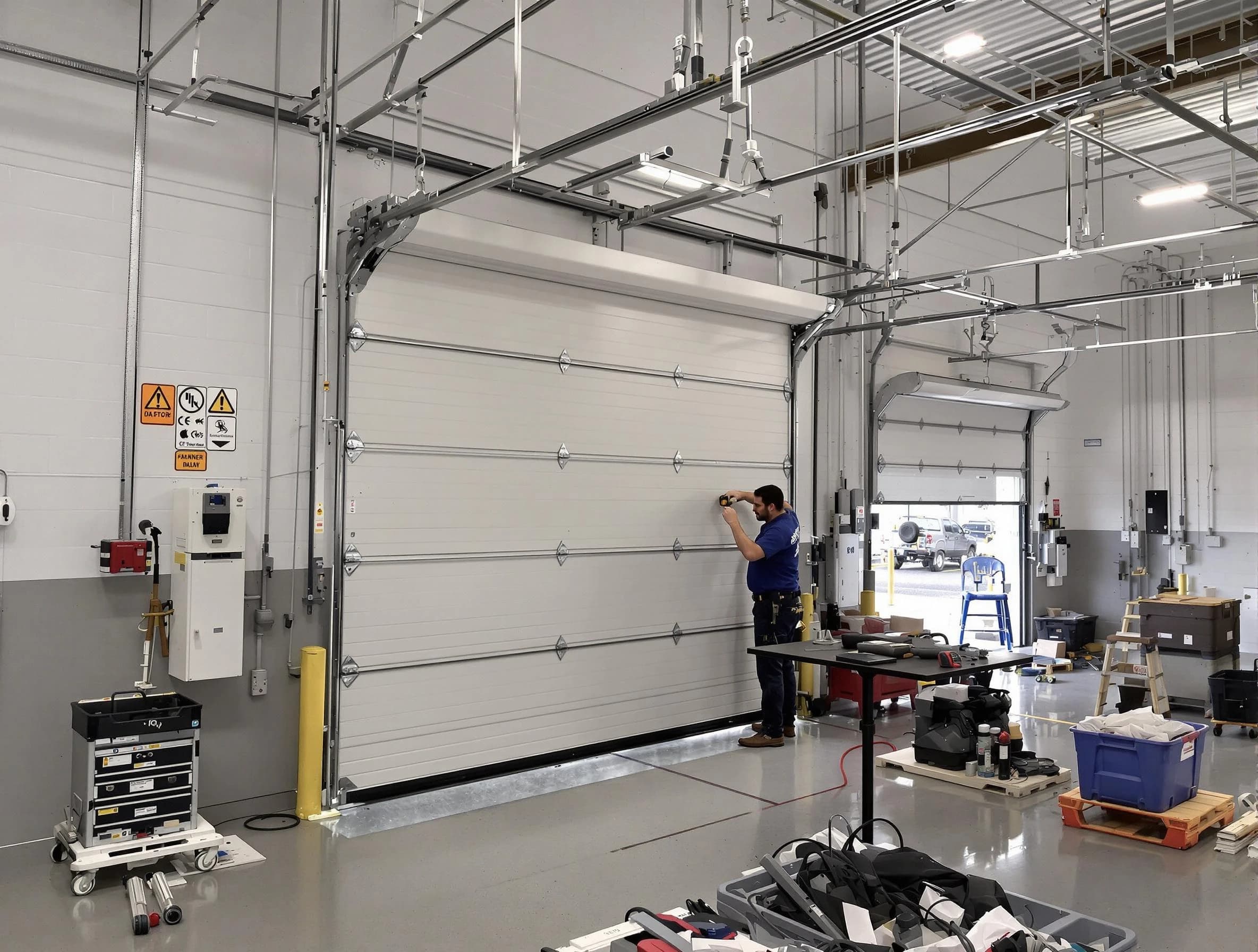 Commercial garage door repair being performed by Odenville Garage Door Repair expert in Odenville