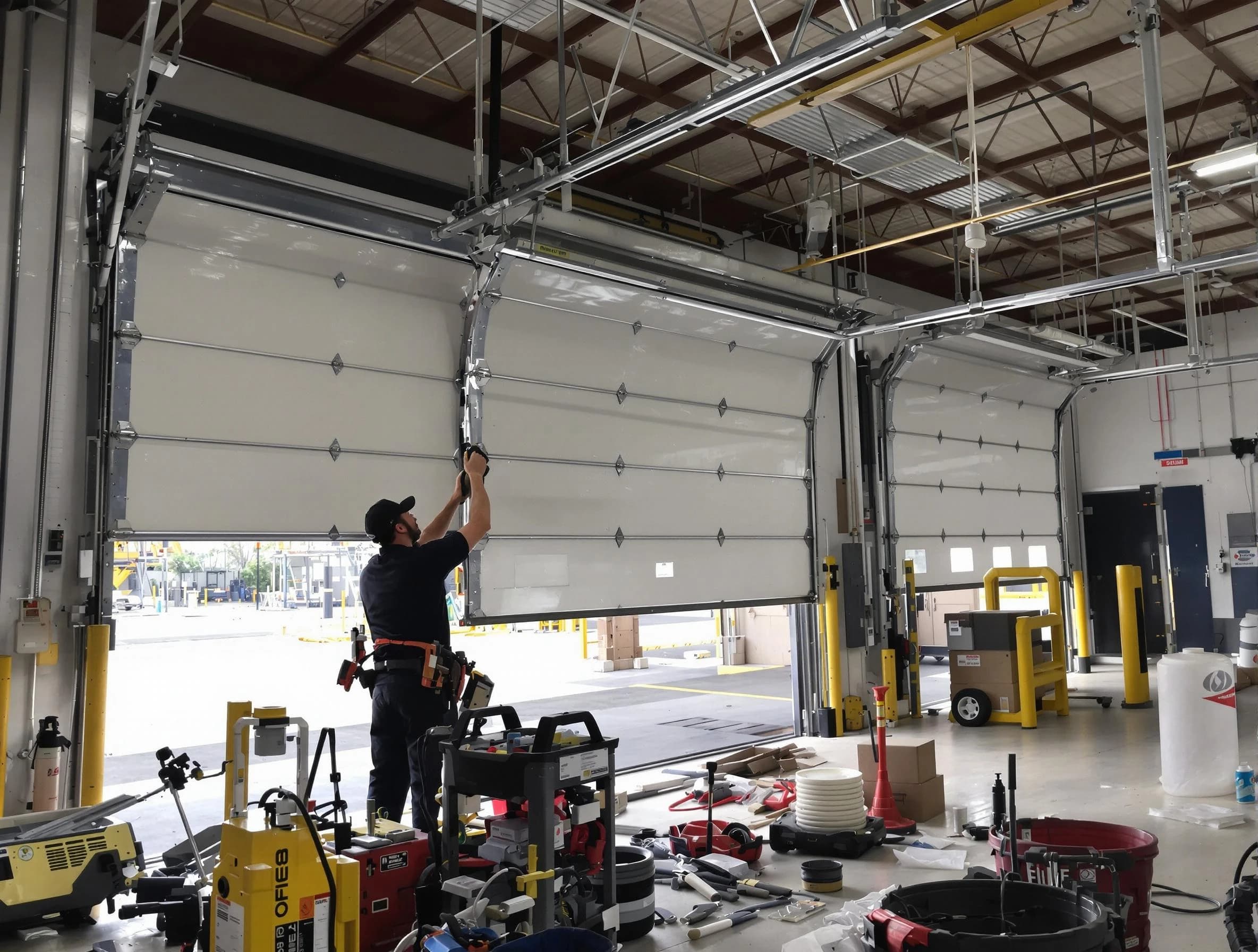 Odenville Garage Door Repair technician performing commercial garage door repair in Odenville