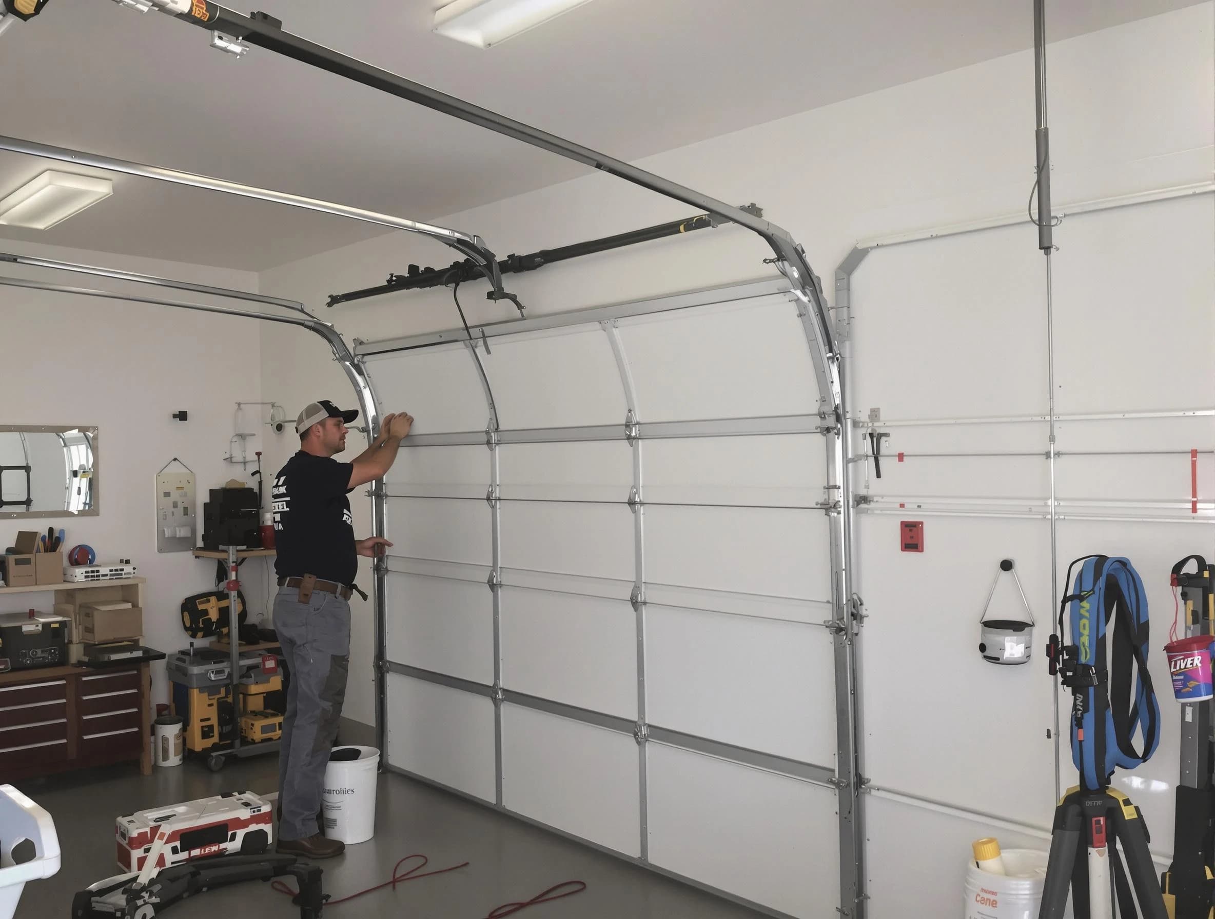 Odenville Garage Door Repair team installing new garage door in Odenville