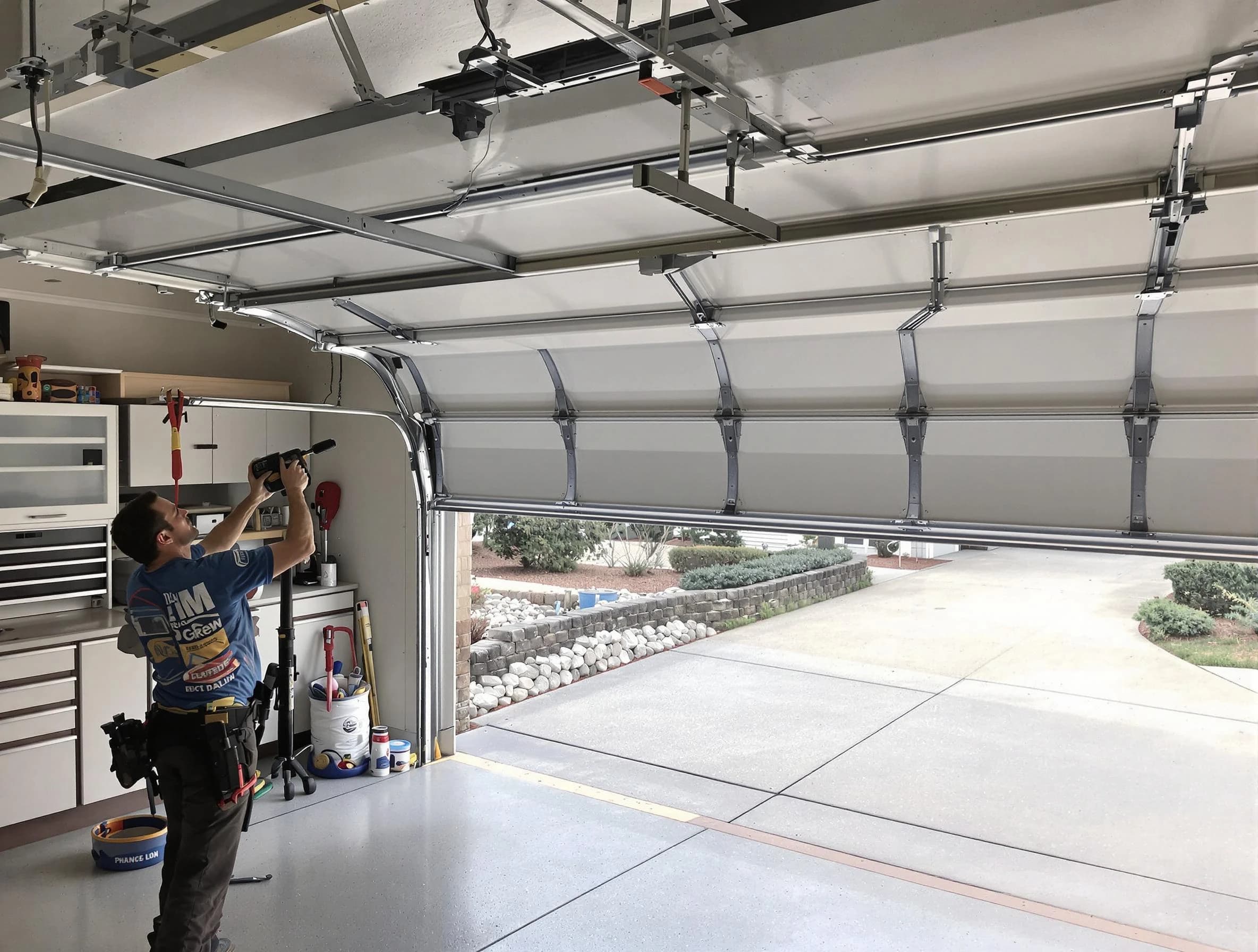 Garage door track repair service by Odenville Garage Door Repair in Odenville