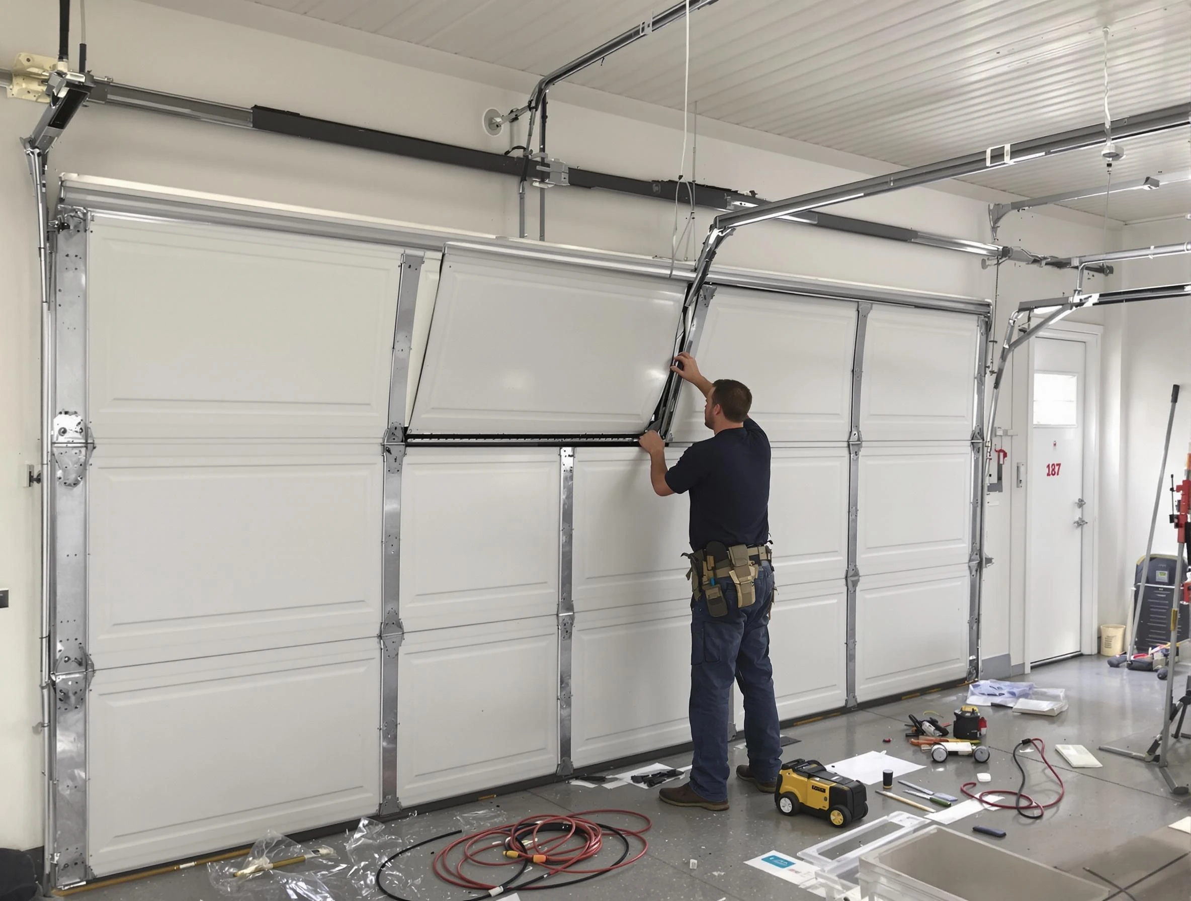 Garage Door Section Replacement in Odenville