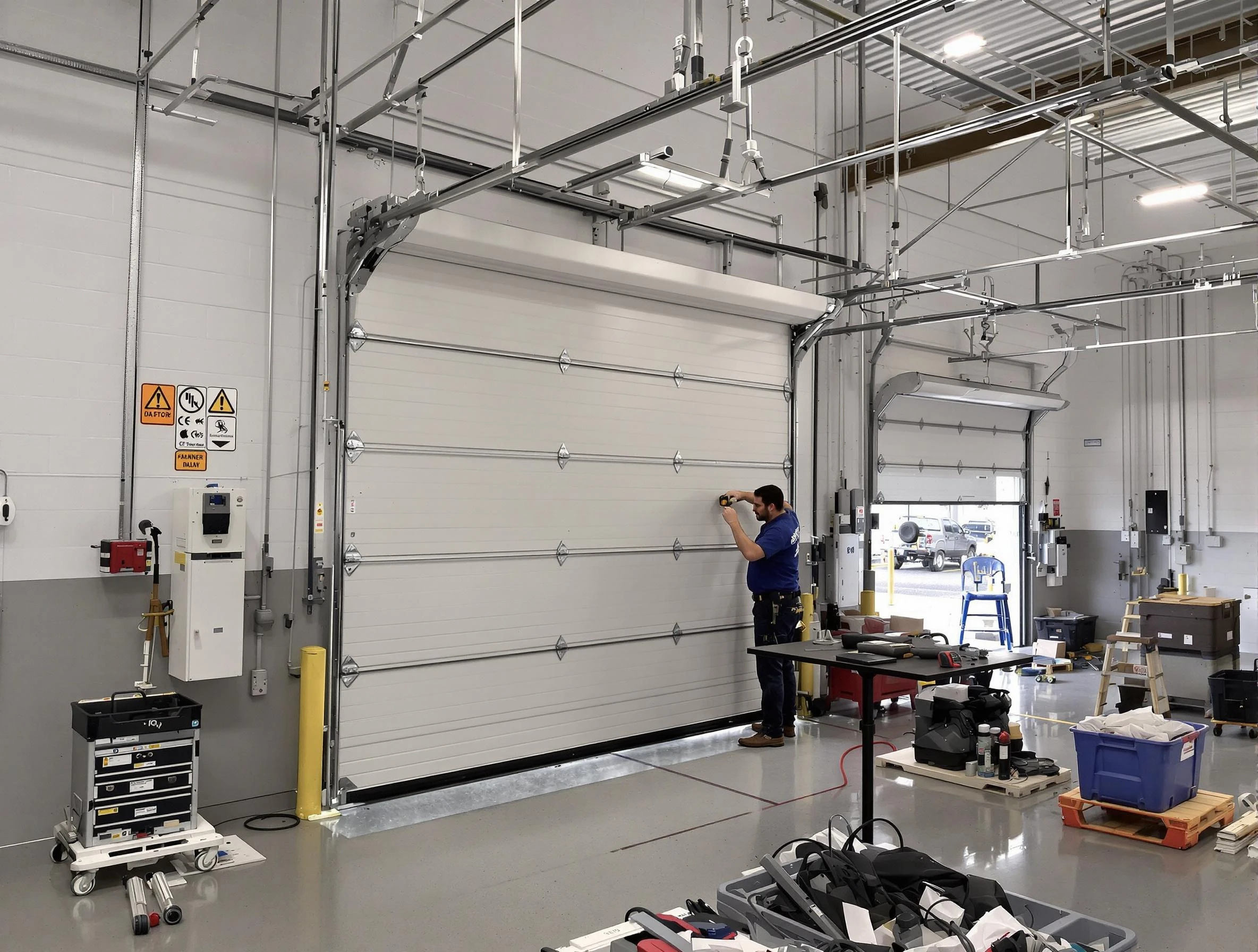 Commercial garage door repair being performed by Odenville Garage Door Repair expert in Odenville