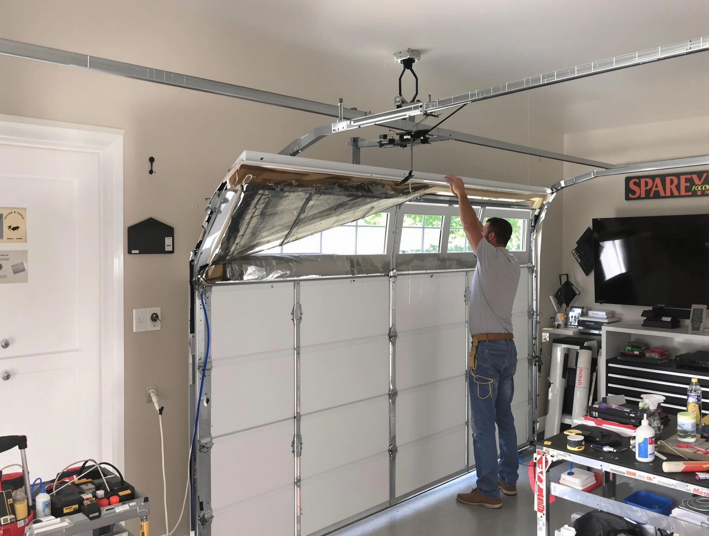 Garage door section replacement by Odenville Garage Door Repair in Odenville