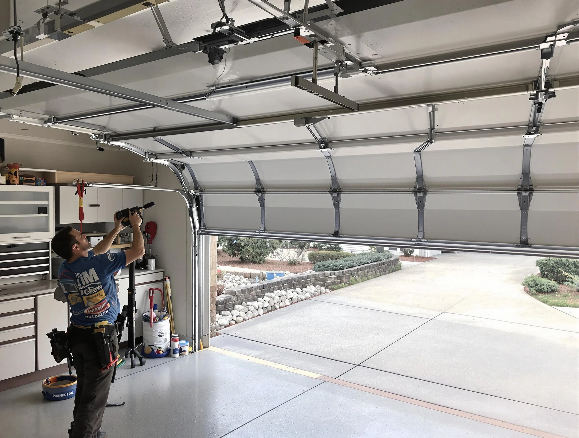 Garage door track repair service by Odenville Garage Door Repair in Odenville
